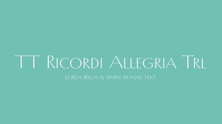 TT Ricordi Allegria Trl Font Family
