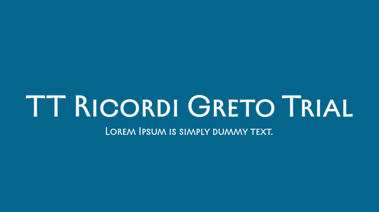 TT Ricordi Greto Trial Font Family