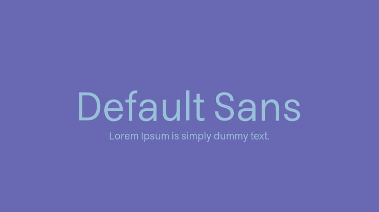Default Sans Font
