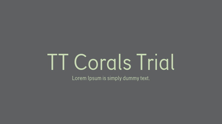 TT Corals Trial Font Family