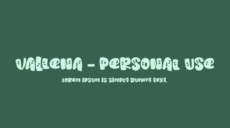 Vallena - Personal use Font