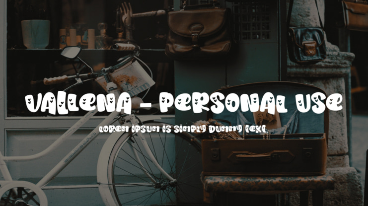 Vallena - Personal use Font
