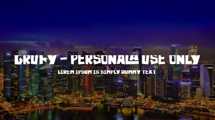 Grufy - Personala use only Font
