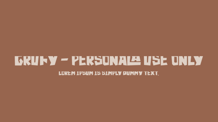 Grufy - Personala use only Font