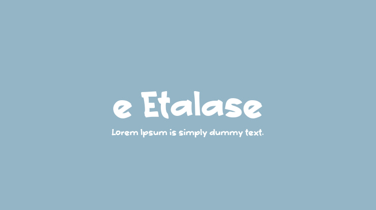 e Etalase Font