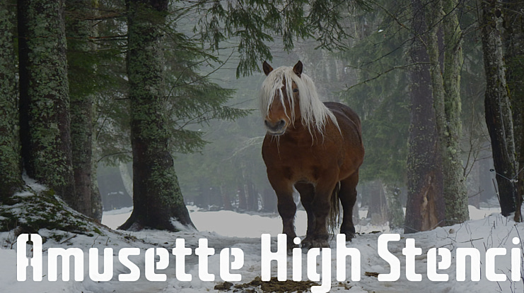 Amusette High Stencil Font