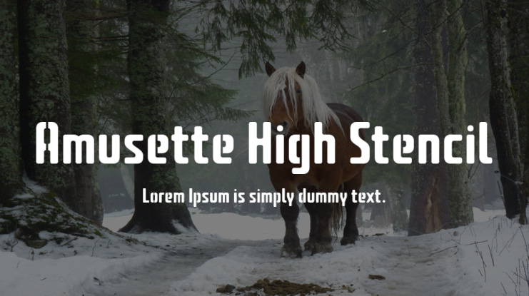 Amusette High Stencil Font