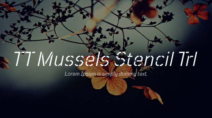 TT Mussels Stencil Trl Font Family
