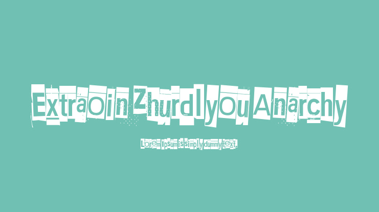 Extraoin Zhurdlyou Anarchy Font Family