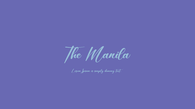 The Manila Font