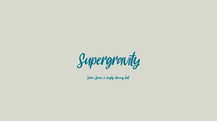 Supergravity Font