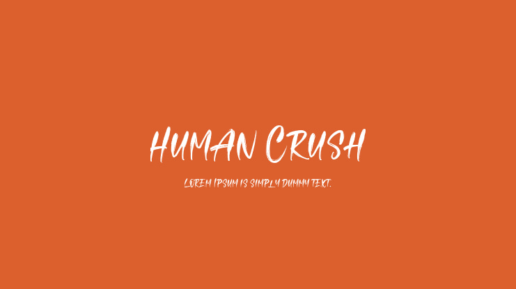Human Crush Font