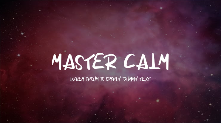 Master Calm Font