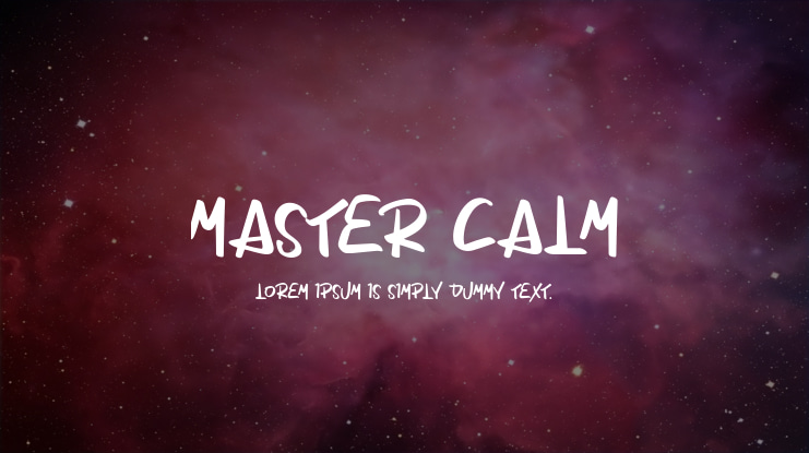 Master Calm Font