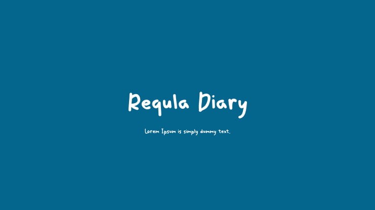 Requla Diary Font