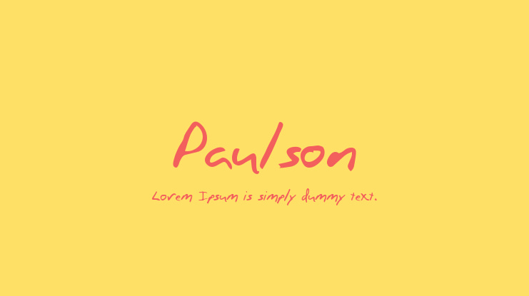 Paulson Font