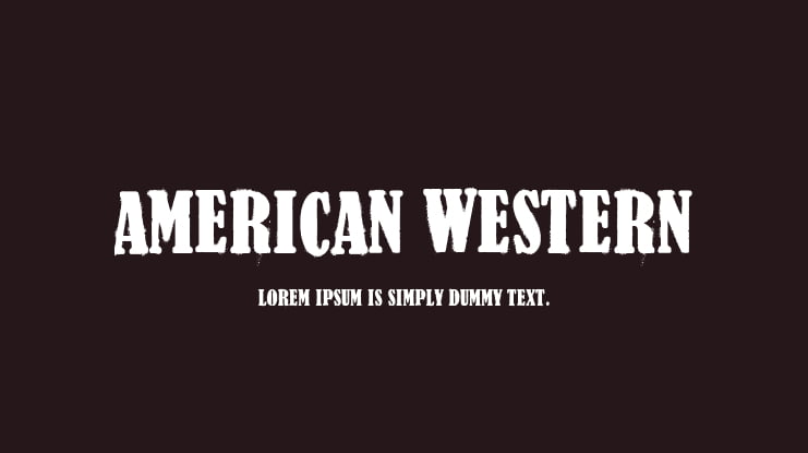 American Western Font