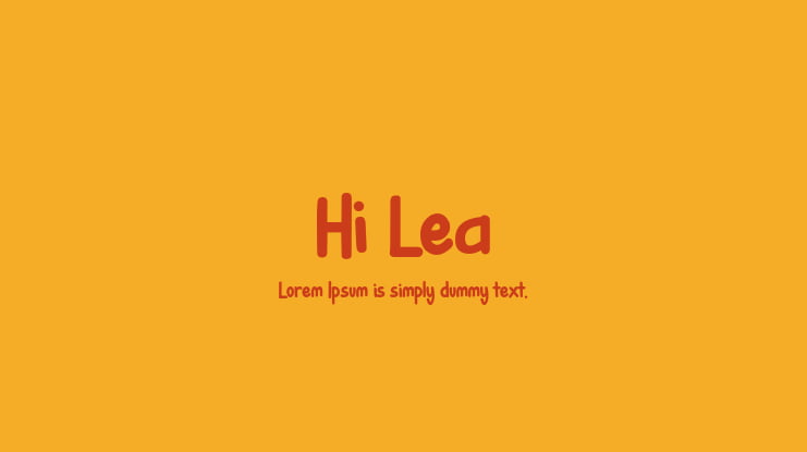Hi Lea Font