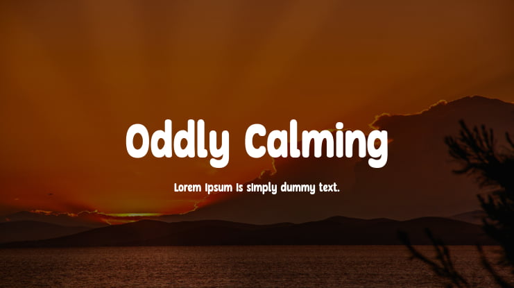Oddly Calming Font