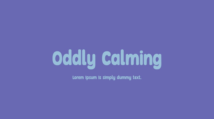 Oddly Calming Font