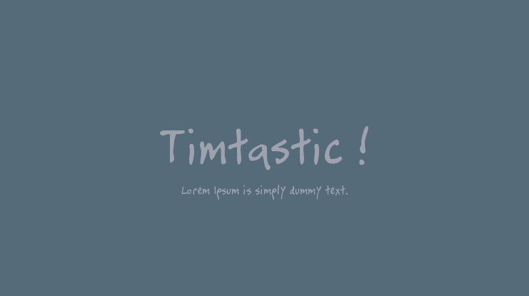 Timtastic ! Font