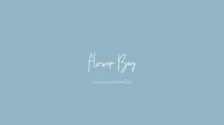 Flower Bay Font
