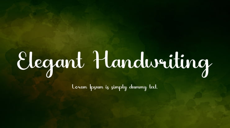 Elegant Handwriting Font