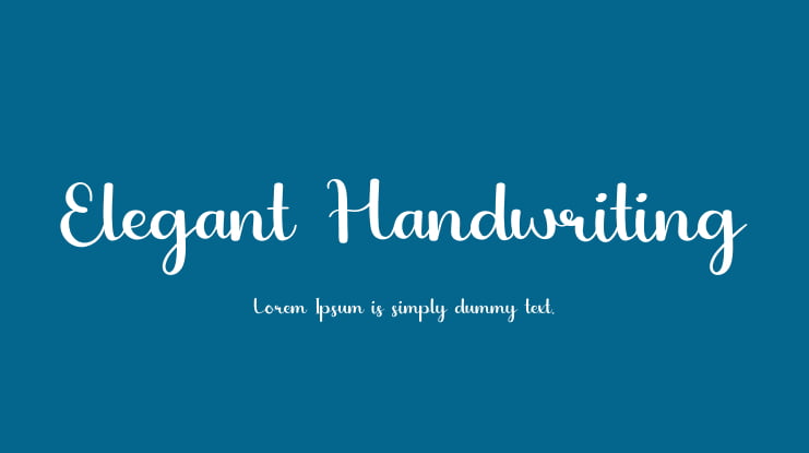Elegant Handwriting Font