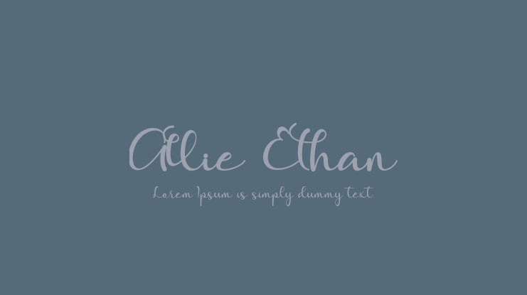 Allie Ethan Font