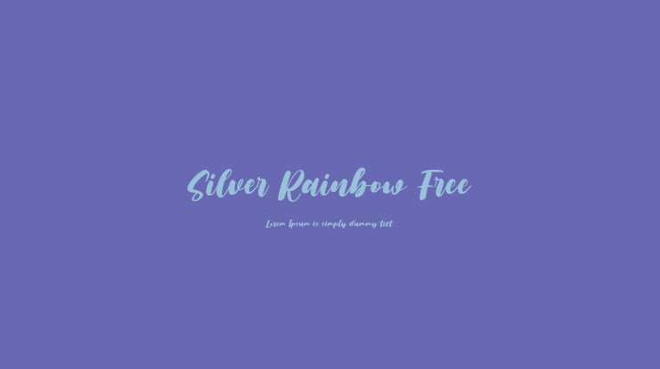 Silver Rainbow Free Font
