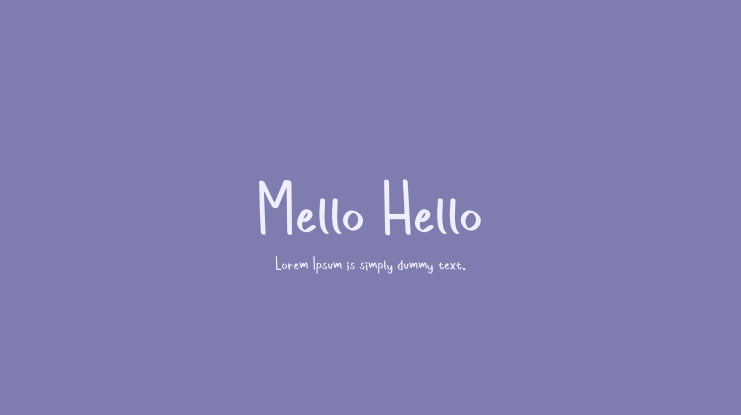 Mello Hello Font