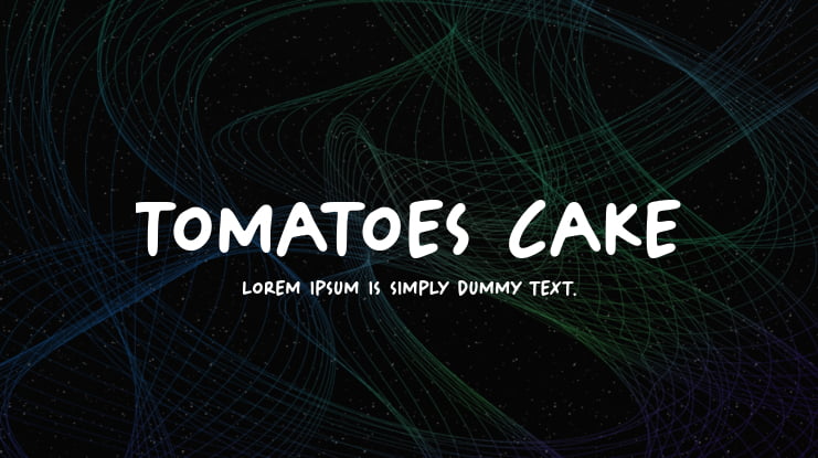 Tomatoes Cake Font