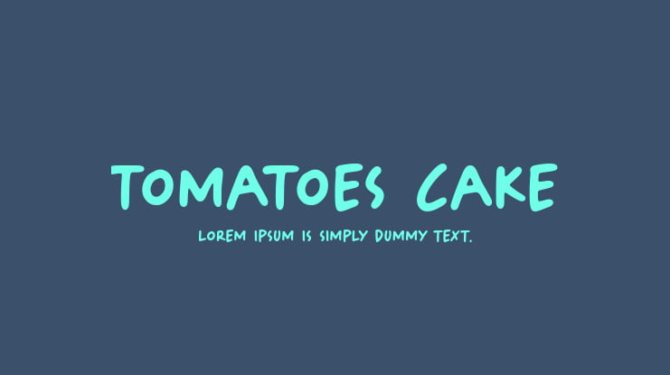 Tomatoes Cake Font