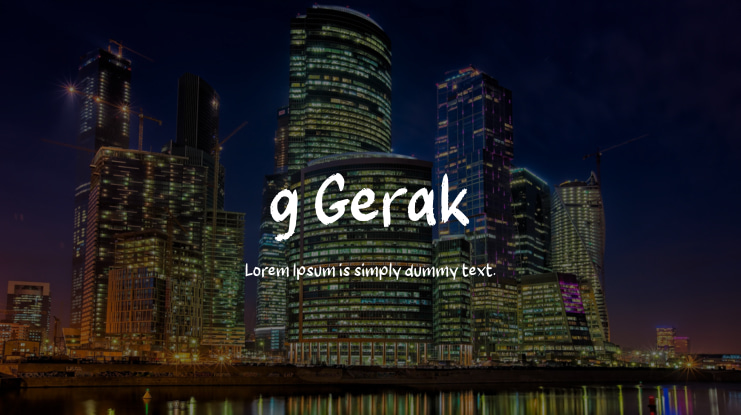 g Gerak Font