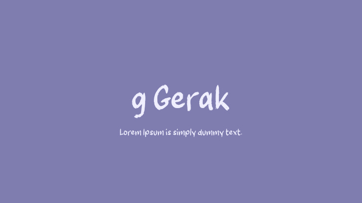 g Gerak Font