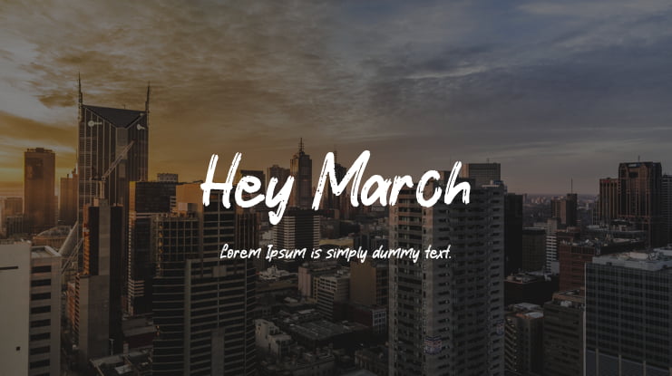 Hey March Font