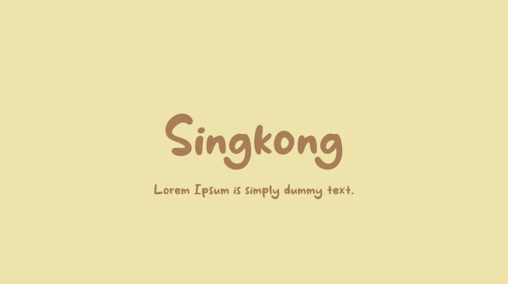 Singkong Font