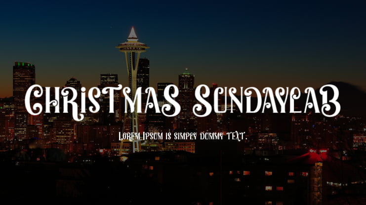 Christmas Sundaylab Font