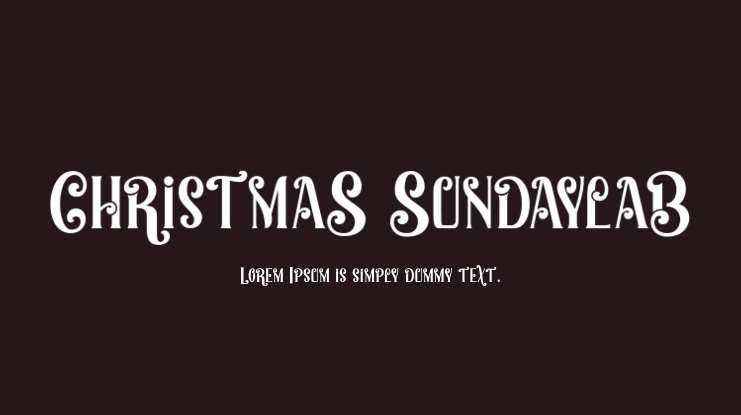 Christmas Sundaylab Font