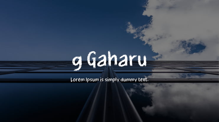 g Gaharu Font