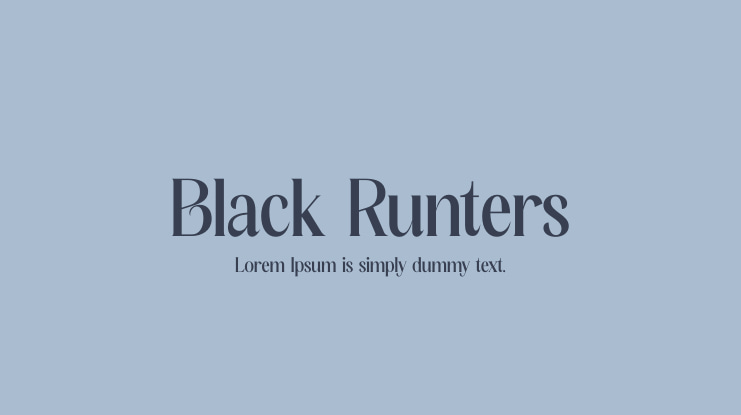 Black Runters Font
