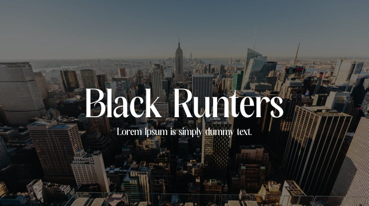 Black Runters Font