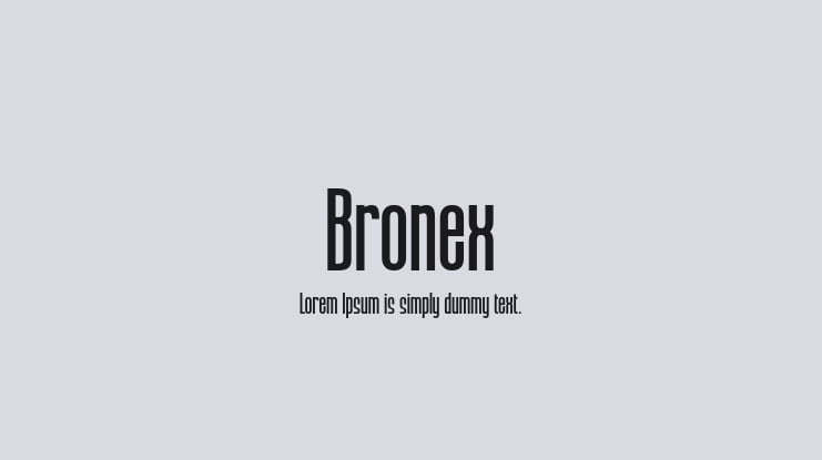 Bronex Font