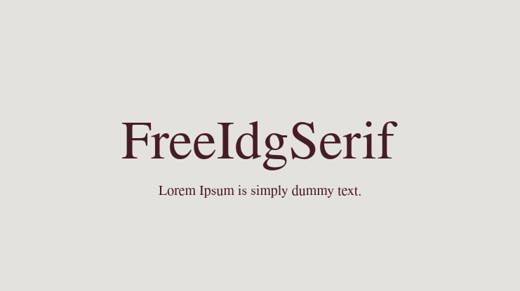 FreeIdgSerif Font