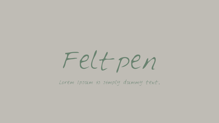 Feltpen Font