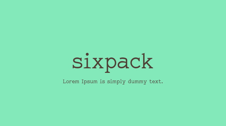 sixpack Font