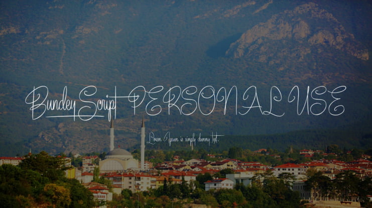 Bundey Script PERSONAL USE Font Family