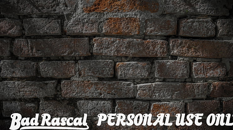 Bad Rascal PERSONAL USE ONLY Font