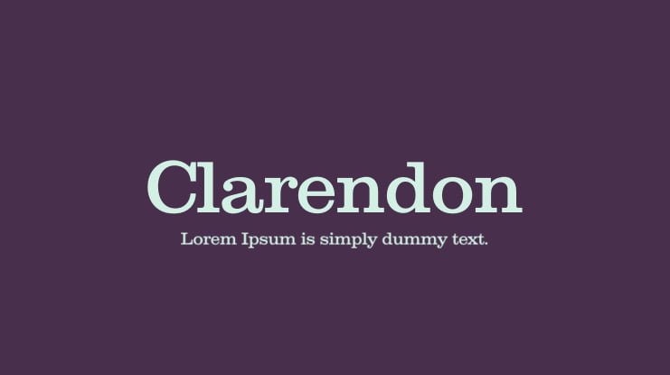 Clarendon Font