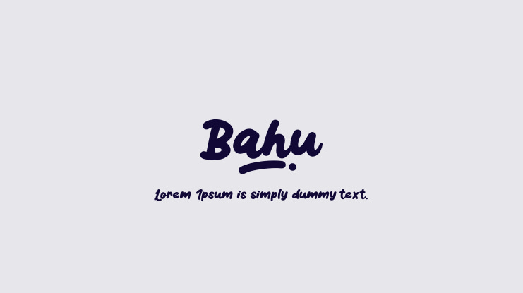 Bahu Font